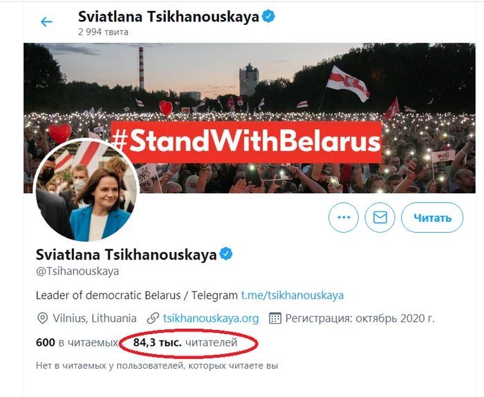 Dull, political... 2 - Svetlana Tikhanovskaya, Republic of Belarus, Politics, Twitter, Screenshot, Popularity, Longpost