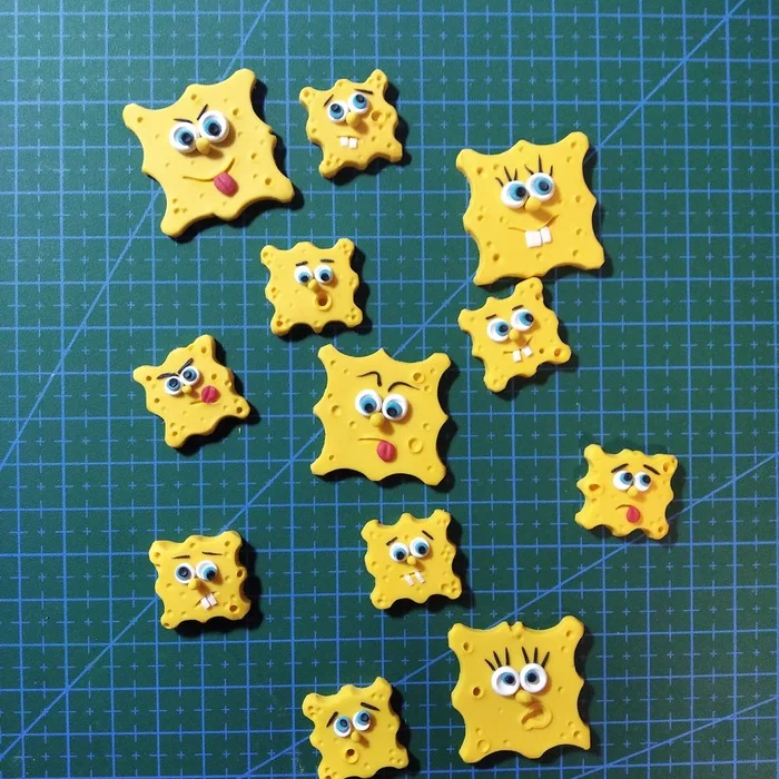 Spongebob - My, SpongeBob, Polymer clay, With your own hands, Repeat, Needlework without process