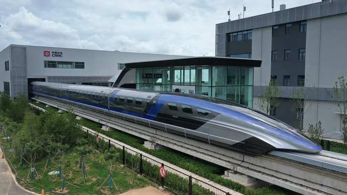 Chinese MAGLEV is ready to accelerate faster than 600 km/h - Longpost, Video, GIF, Guinness Book of Records, Speed record, Technologies, Transport, Maglev, Monorail, China, My