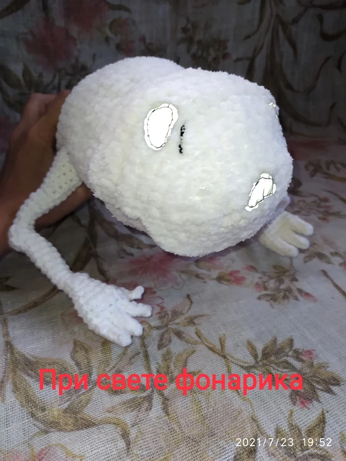 Bridge Worm Trevor Henderson ScpBridge Worm Trevor Henderson SCP toy with reflective fabric eyes - My, Needlework without process, Toys, Crochet, Knitted toys, SCP, Soft toy, Handmade, Video, Longpost