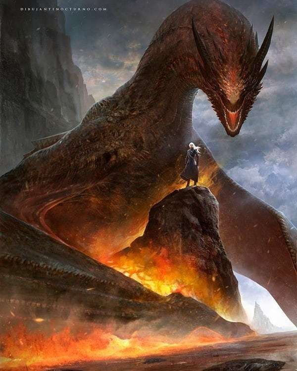 Dragons - Art, The Dragon, Game of Thrones, Longpost, Daenerys Targaryen, King of the night, A selection