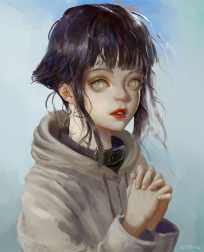 Hinata - Моё, Цифровой рисунок, Арт, Hinata Hyuga, Paint, Game Art, Фан-Арт, Аниме, Наруто, , Boruto Naruto