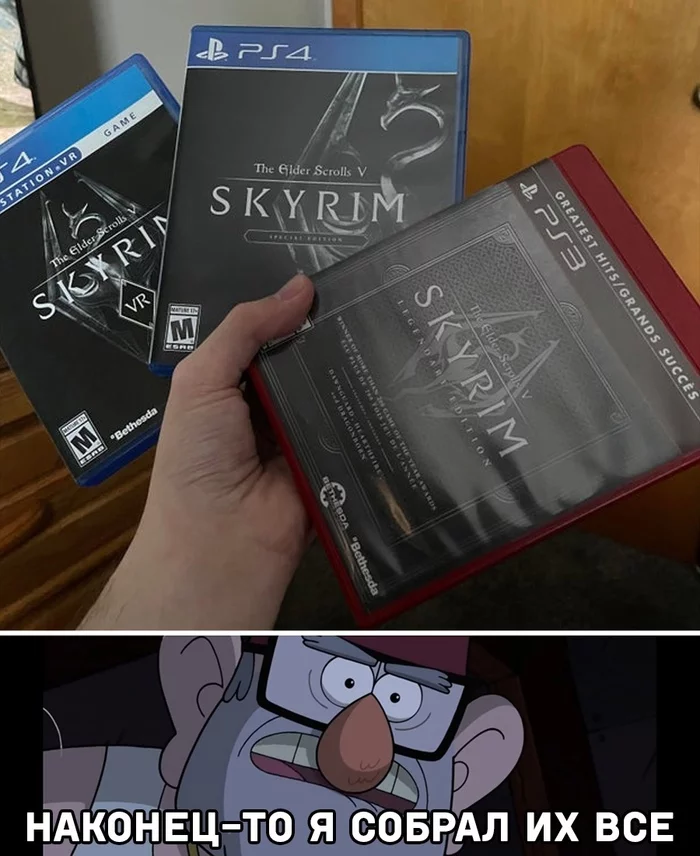 Through generations - Memes, Hear, Buy, Playstation 4, Playstation, The Elder Scrolls V: Skyrim, Picture with text