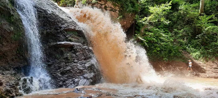 Rufabgo waterfalls after rain - My, Republic of Adygea, Waterfall