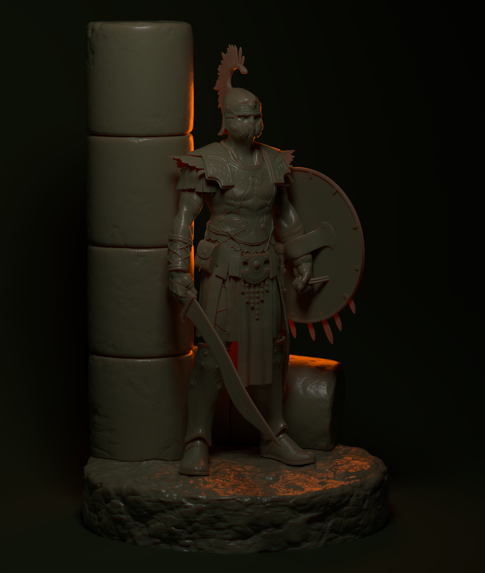 Ancient Warrior.Based on amazing concept from Ariel Perez 3D , 3D , 3D, Zbrush, Autodesk Maya, Arnold, 