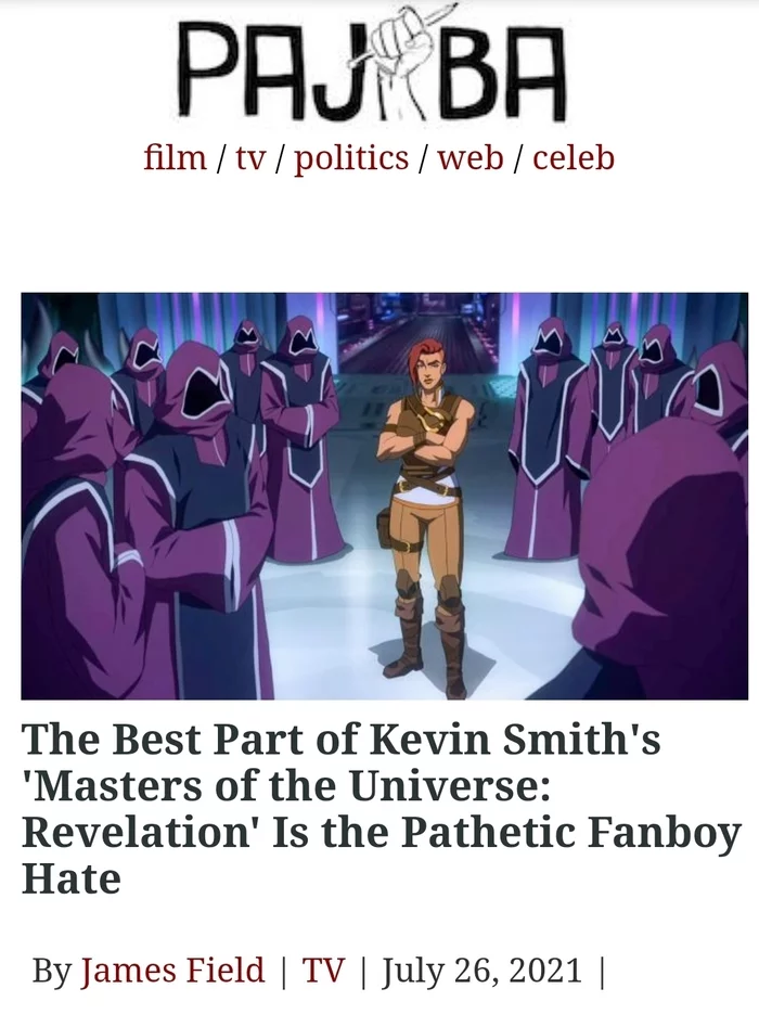 The best thing about Kevin Smith's new He-Man is the hate of pathetic fanboys - He-Man, Netflix, Mat, Longpost