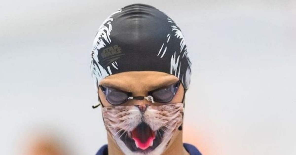 Выступление кота в маске. Рылов пловец в маске. Рылов пловец в маске котика.