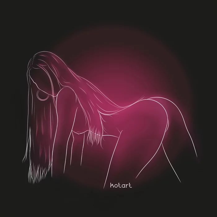 Ariel - NSFW, My, Art, Drawing, Sketch, Erotic, Hand-drawn erotica, Nudity, Girls