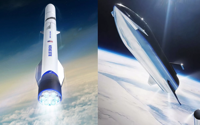 Blue Origin  New Glenn,         Starship Blue Origin, SpaceX, , , , NASA, , ,  , New Glenn, Starship, 