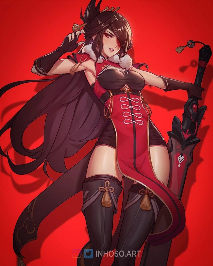    , Genshin Impact, Beidou, , Anime Art, , Inhosoart