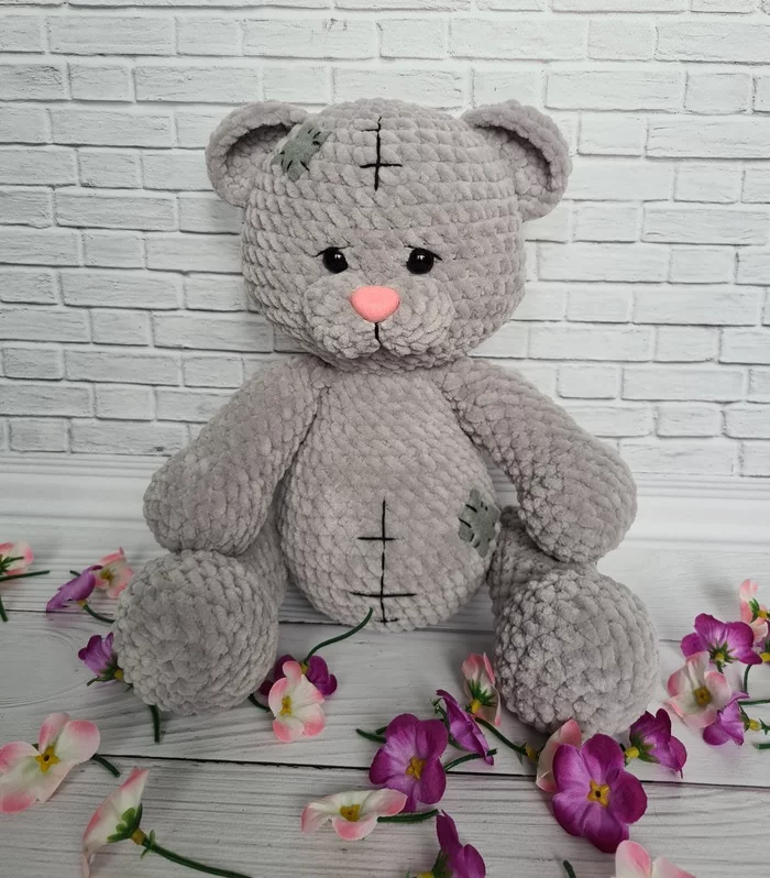 Teddy bear girl - My, Teddy bear, Crochet, Knitted toys, Teddy bear, Plush Toys, Longpost