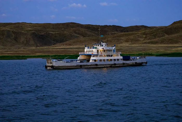 Kurchum crossing - My, Kazakhstan, Irtysh, Ferry, The photo, Longpost