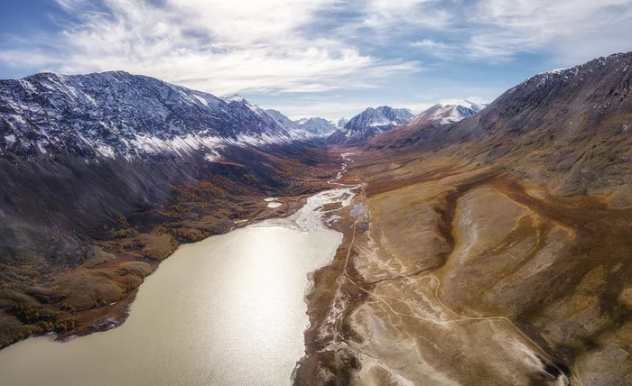 Lake Akkol - My, Mountain Altai, Nature, beauty of nature, The nature of Russia, Video, The mountains, The photo, Landscape, Altai, , Tourism, Travels, Akkol, Quadcopter, Altai Republic