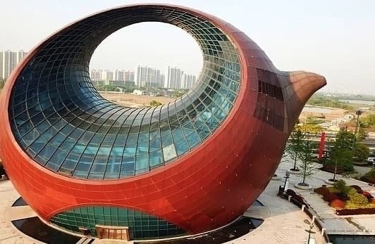 The tallest kettle in the world - Architecture, China, Kettle, Exhibition, Building, Longpost