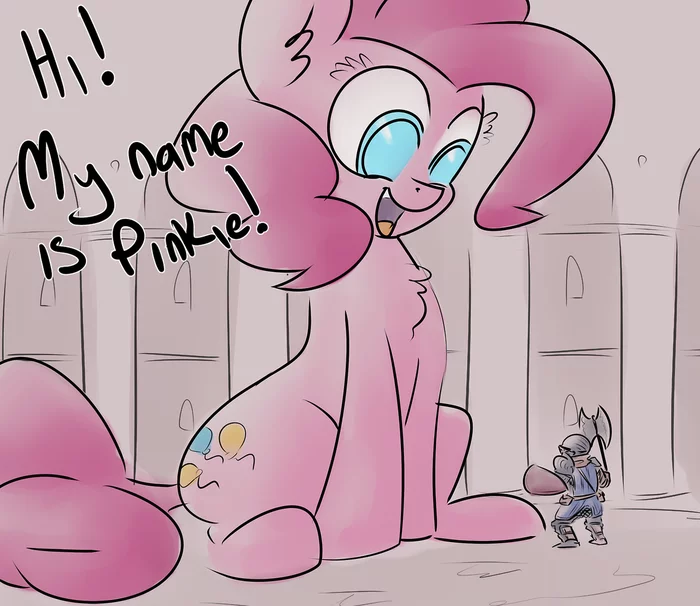 Hello! - My little pony, Pinkie pie, MLP crossover, Dark souls, Nobby