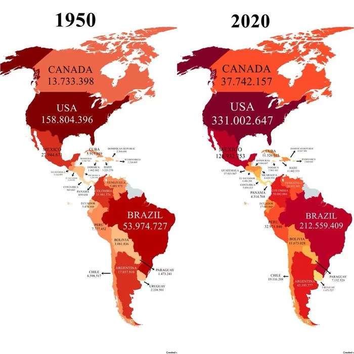 Population growth - Statistics, Population, USA, South America, North America, Peace, Civilization