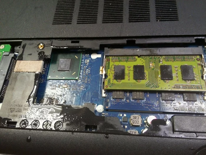 Do you bathe your laptops? - My, Laptop Repair, Flooded with water, Repair