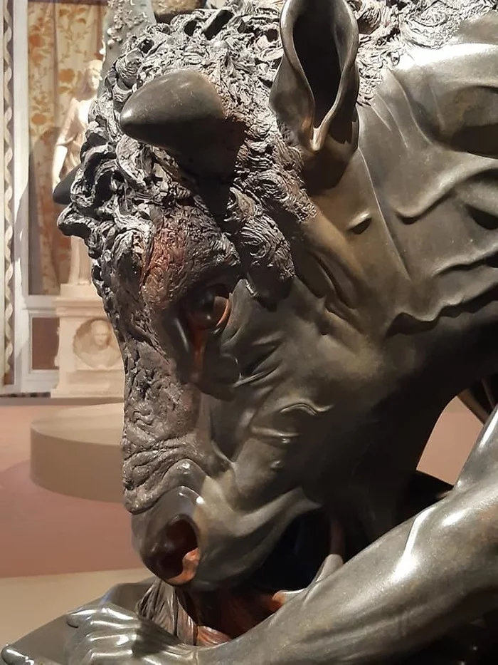 Damien Hirst Minotaur, Borghese Gallery, Rome - NSFW, Minotaur, Sculpture, Rome, Italy, Longpost, Art, Modern Art