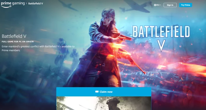 Battlefield 5 (Amazon Prime, Origin version) - Video, Not Steam, Battlefield v, Amazon Prime, Origin