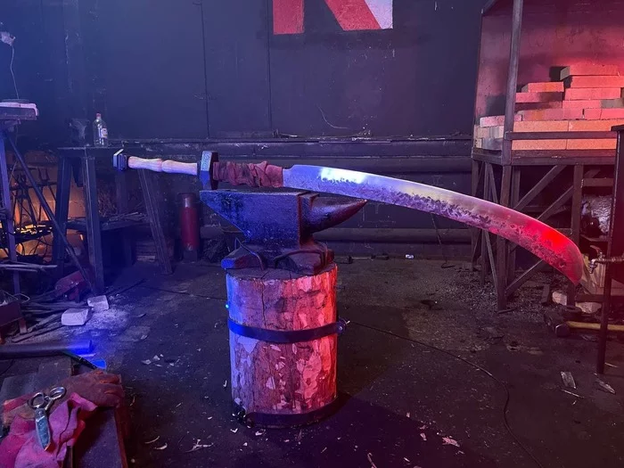 Created a huge sword from Elden Ring in the forge - My, Elden Ring, George Martin, Dark souls, Forge, Forging, Weapon, Sword, Fantasy, Video, Longpost
