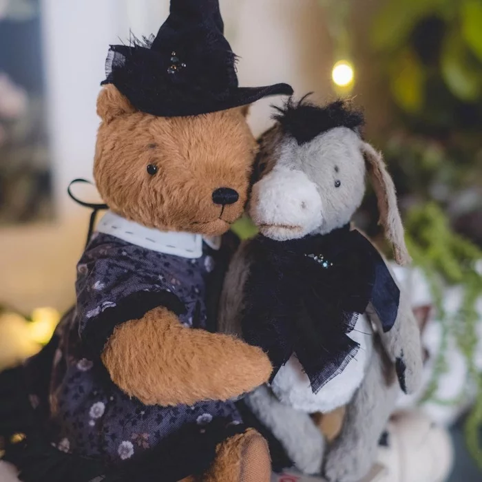 witch and donkey - My, Teddy bear, Teddy's friends, King and the Clown, Donkey, Handmade, Needlework without process, Longpost, Soft toy