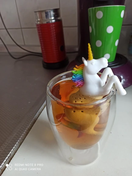 La... my unicorn drowned in tea - My, Teapot, Unicorn, Funny, Milota, Chinese goods