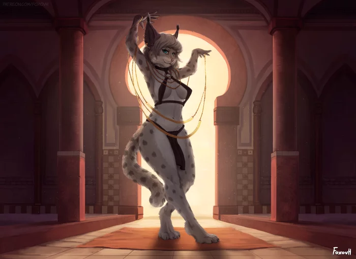 Dancer - NSFW, Furry, Anthro, Art, Yiff, Furotica, Furry lynx, Foxovh