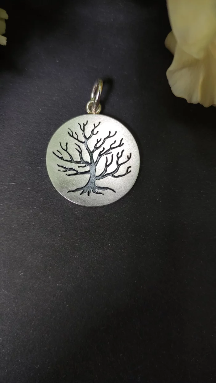 Again my trees grow in silver - My, Pendant, With your own hands, Handmade, Silver, Decoration, Longpost, Needlework without process