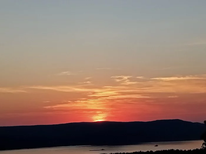 Sunset over the Volga - My, Volga river, Samara, Sunset, Longpost