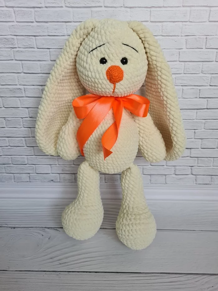 Bunny - My, Knitting, Crochet, Knitted toys, Longpost