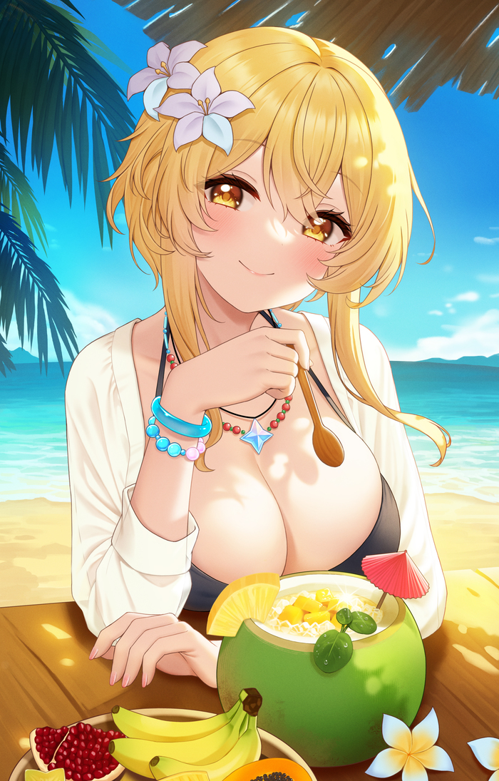 Lumine , Anime Art, Genshin Impact, Lumine (Genshin Impact)