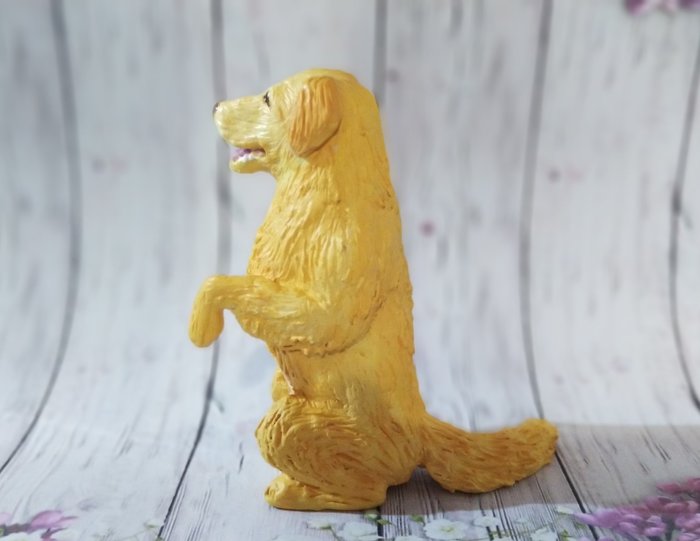 Golden retriever - My, Golden retriever, Figurines, Polymer clay, Longpost