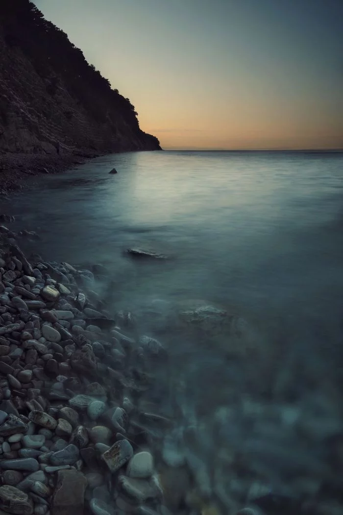 5 am on the Black Sea coast - My, The photo, Landscape, dawn, Black Sea, Coast, Sea, Краснодарский Край