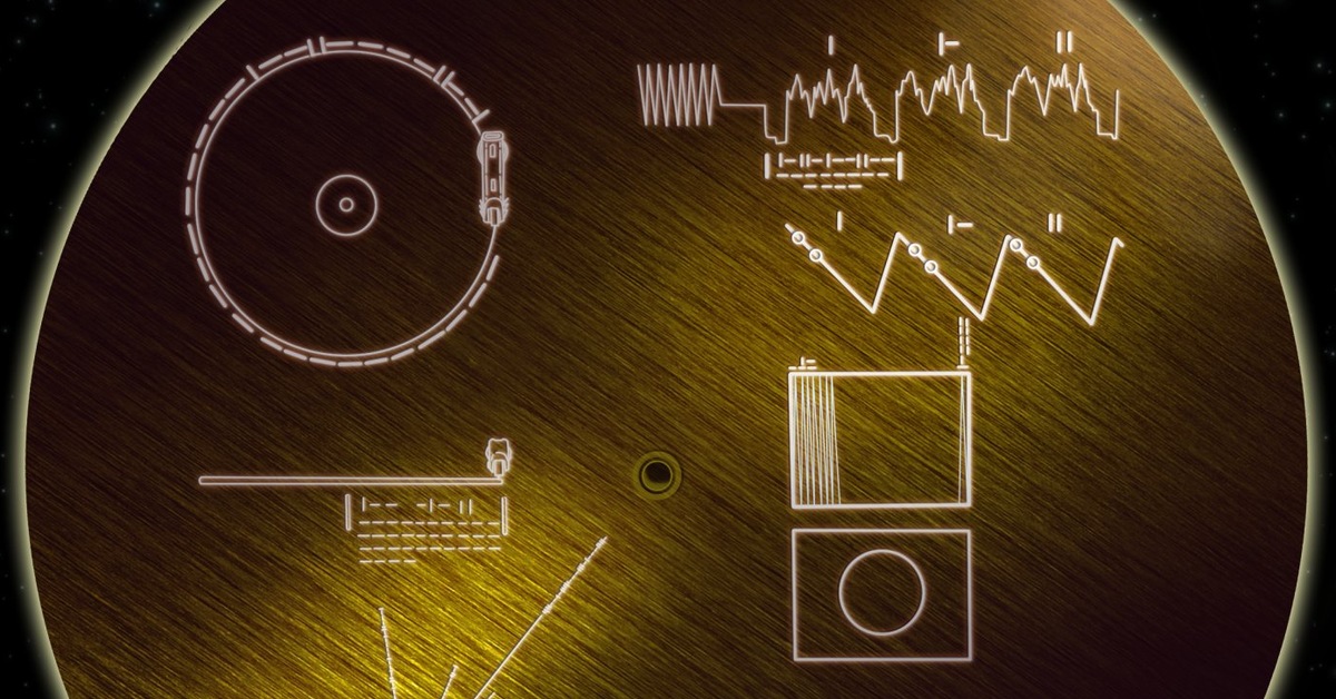 Космические послания. Вояджер 1 Золотая пластинка. Вояджер 1 Золотая пластина. Золотая пластина на Вояджер-2. Вояджер 1 диск.
