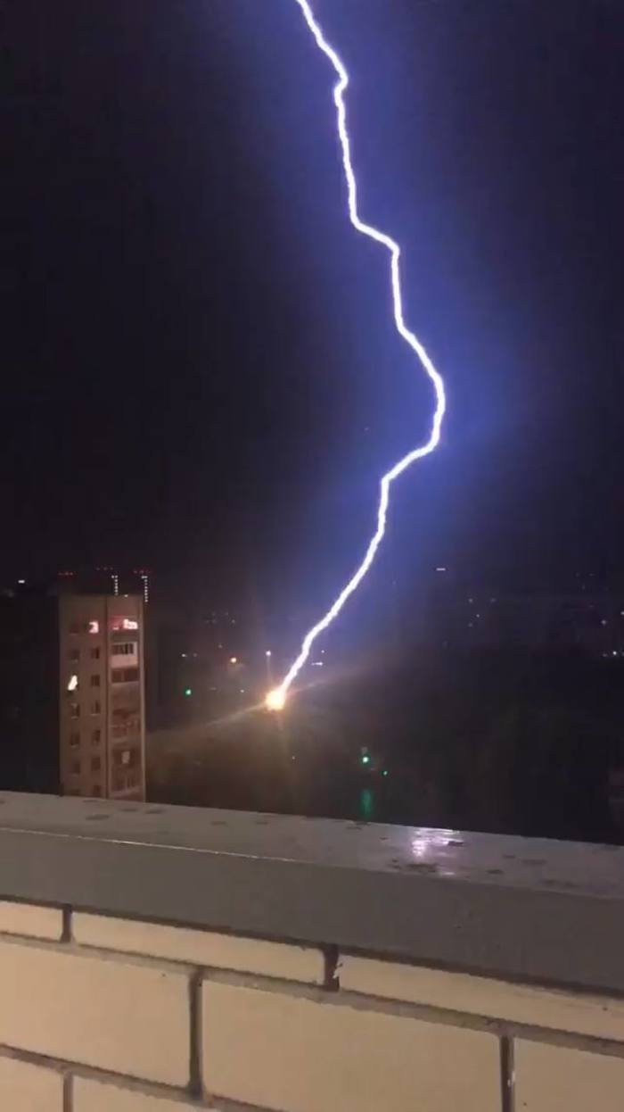 Zeus? - My, Lightning, Thunderstorm, Tyumen