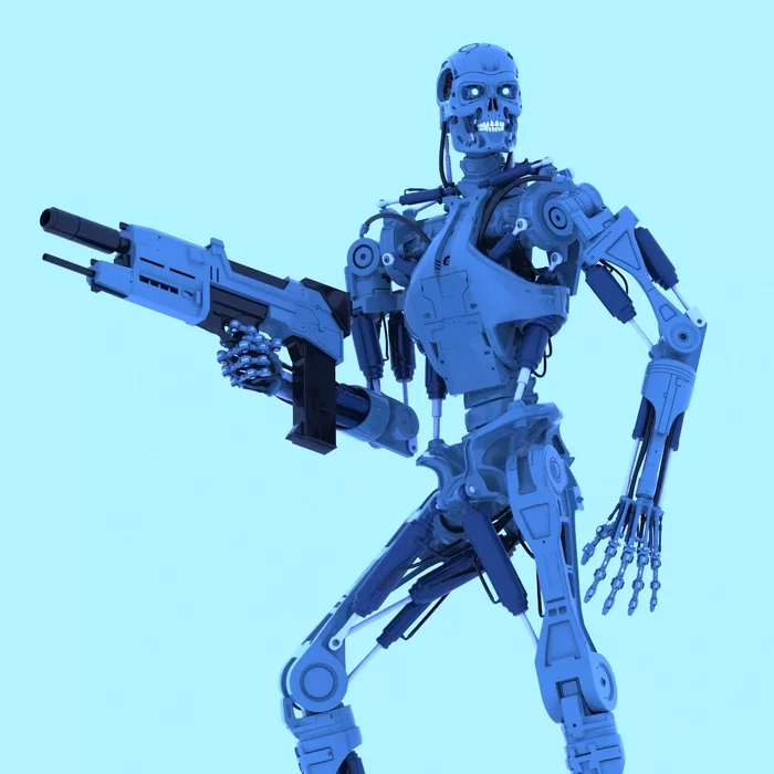Terminator t-800 3D model V.6 - My, Terminator 2: Judgment Day, T-800, 3D modeling, Longpost