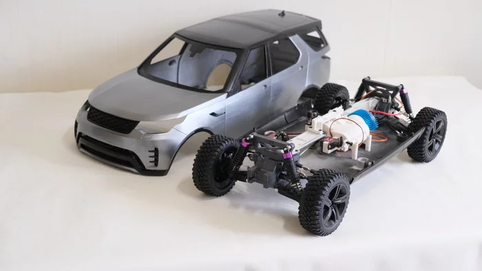 Land Rover Discovery 5 - напечатанная на 3d принтере Р/У модель в масштабе 1:8. Часть 3 - Шасси. Сборка модулей подвески - Моё, Discovery, Land Rover, Range Rover, 3D моделирование, 3D печать, 3D, Радиоуправляемые модели, Rc-Модель, Видео, , Дифференциал, Радиоуправляемая машина, Шасси