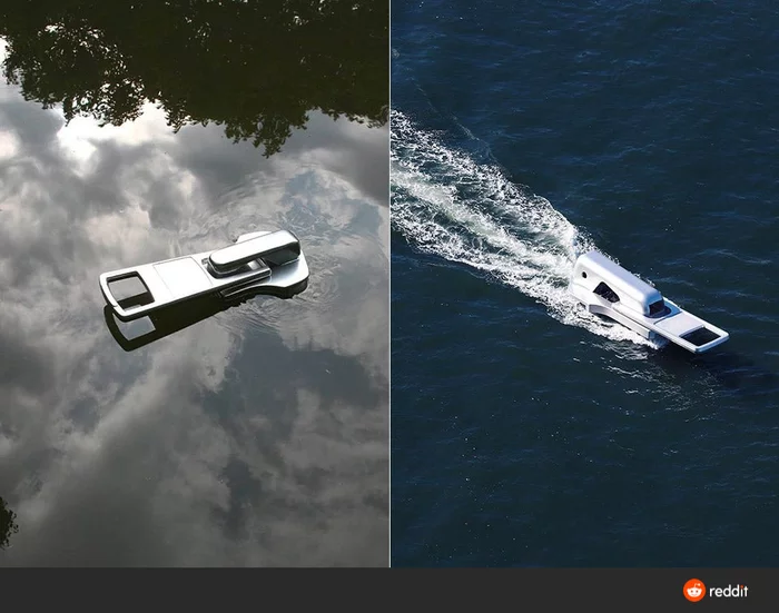 A Japanese designer has created a boat that looks like a zipper - A boat, Design, The photo, Reddit, Lightning Castle, Repeat