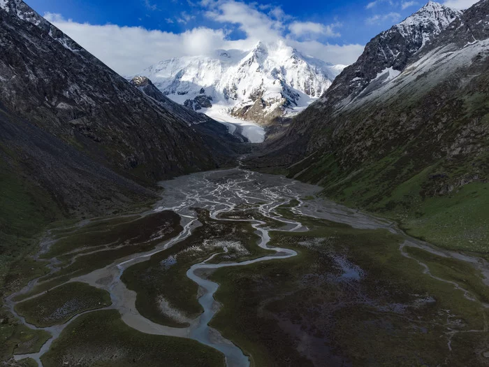 Peak Karakolsky, Tien Shan - My, Drone, Dji, The mountains, Tien Shan, The photo