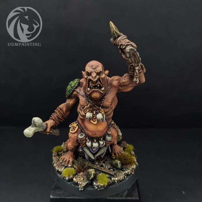 Troll 54mm resin - My, Painting miniatures, Miniature, Board games, Desktop wargame, Collecting, Collectible figurines, Modeling, Stand modeling, , Troll, Longpost