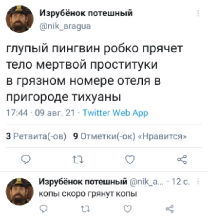 stupid penguin - Twitter, Humor, Penguins, Maksim Gorky