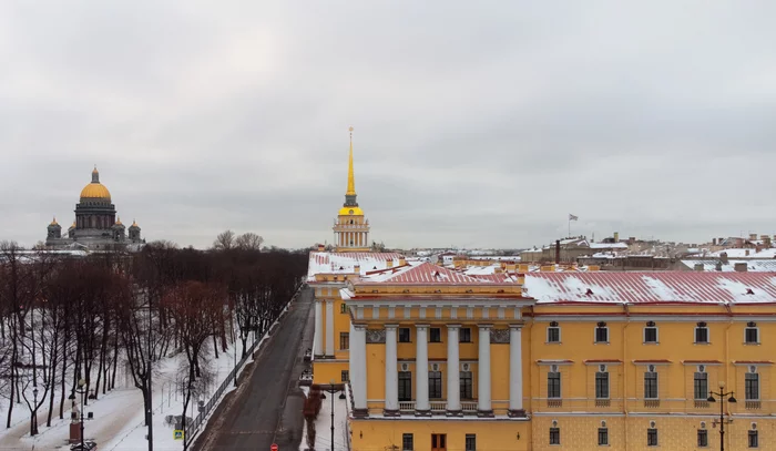 St. Isaac's Cathedral and the Admiralty - My, Dji, The photo, Saint Petersburg, Drone, Aerial photography