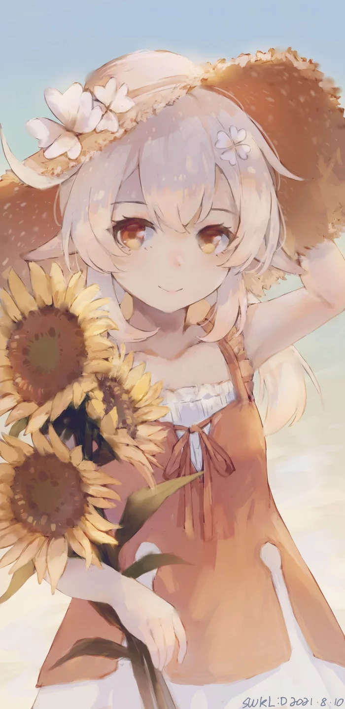 Klee - Genshin impact, Klee, Anime art, Art, Girls, Sunflower, Loli, Swkl