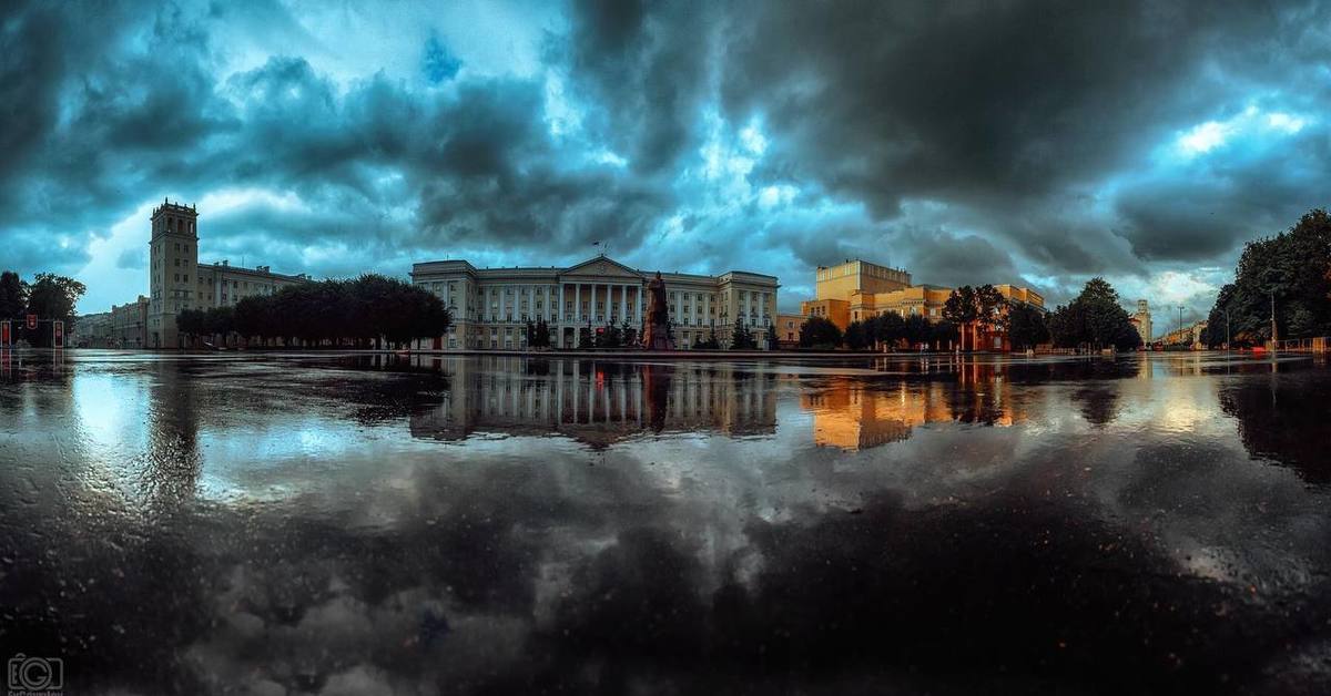 How to make Peter out of any city? (life hack from Smolensk officials) - My, Smolensk, The photo, Saint Petersburg, Rain, Asphalt laying