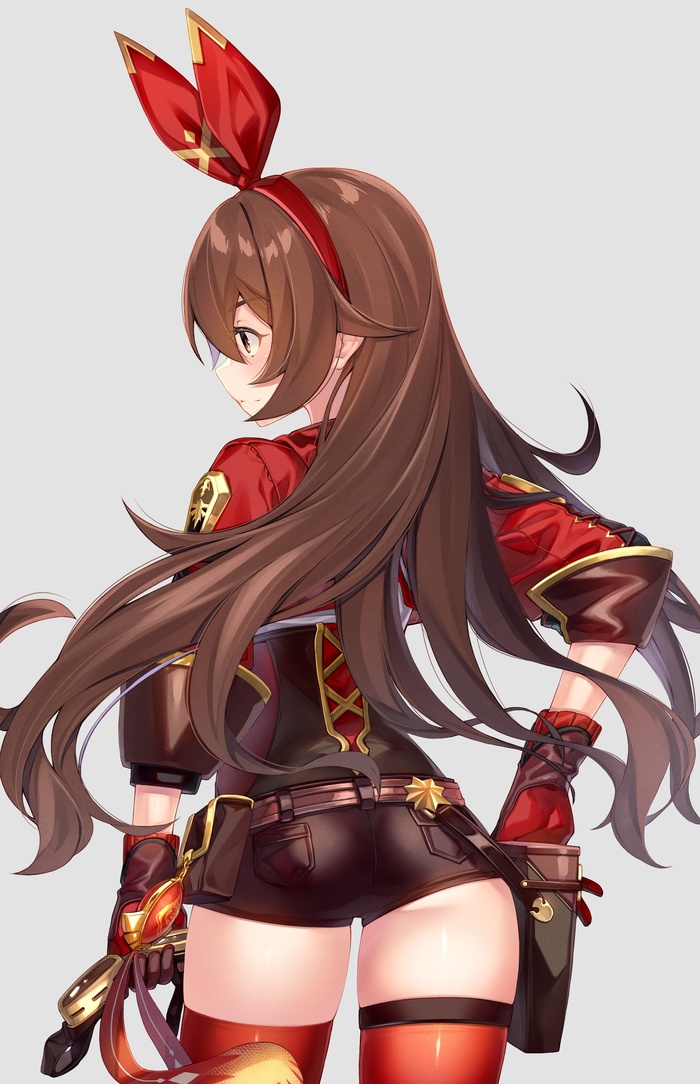 Секси арт Amber (Genshin Impact) грудь
