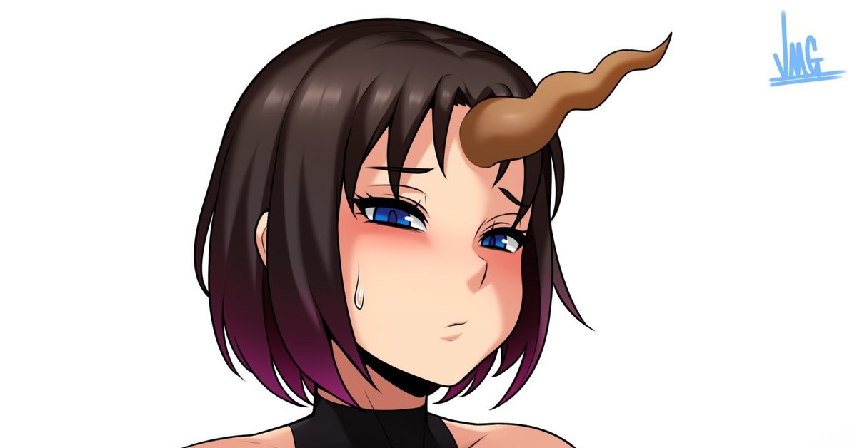 Elma - NSFW, Kobayashi-san chi no maidragon, Anime, Anime art, Elma, Boobs, GIF, Longpost