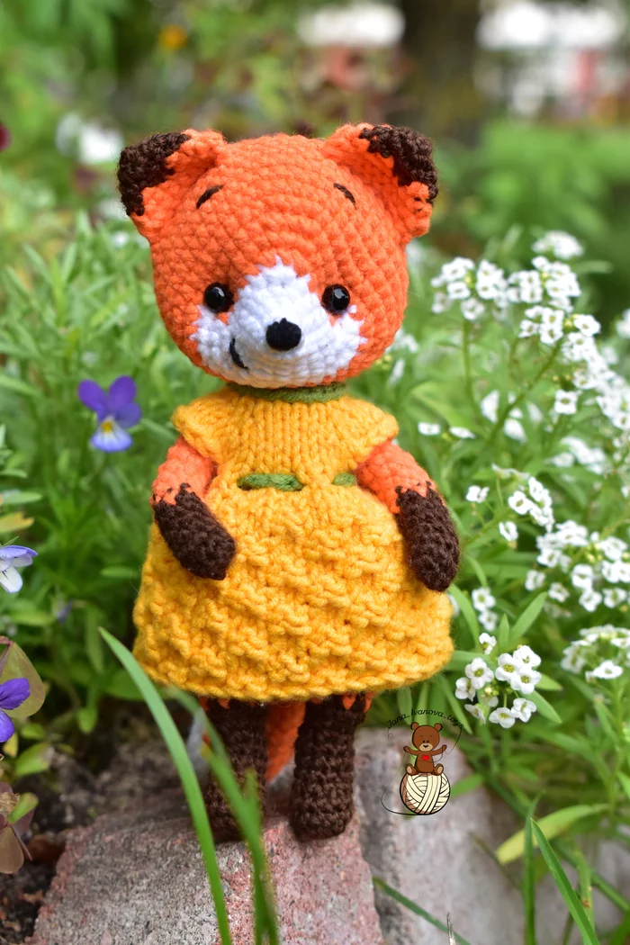 Knitted Chanterelle - My, Amigurumi, Fox, Knitted toys, Crochet, Needlework without process