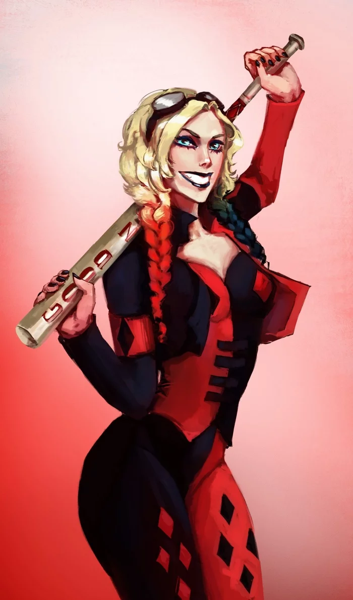 Harley <3 - My, Suicide Squad, Harley quinn, Digital, Art, Sketch, Dc comics