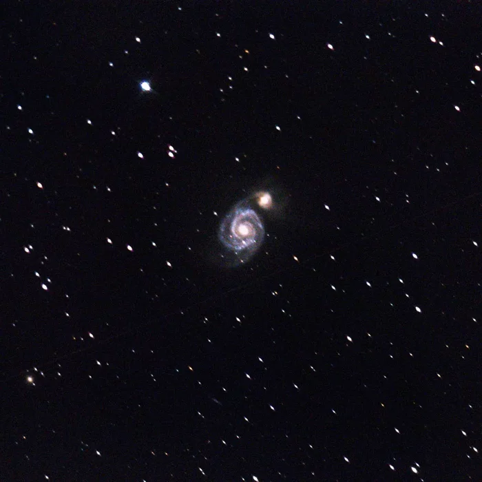 Astrophoto attempts continue - Whirlpool Galaxy - My, Astrophoto, Galaxy