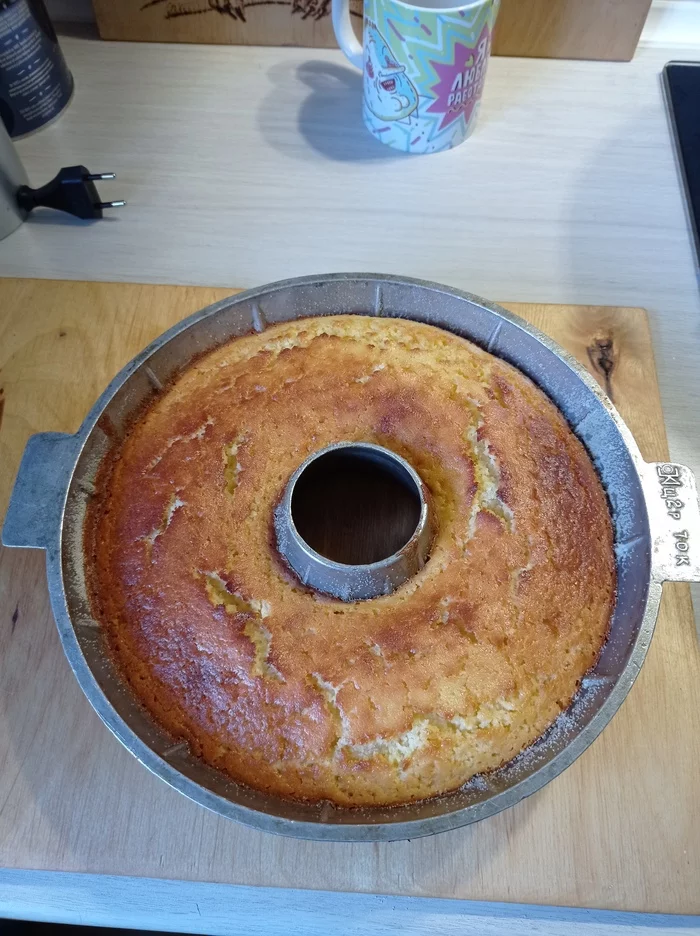 Завтрак для тех, кто не любит манную кашу )) - Моё, Кулинария, Приготовление, Процесс, Длиннопост, Выпечка, Манник, Рецепт
